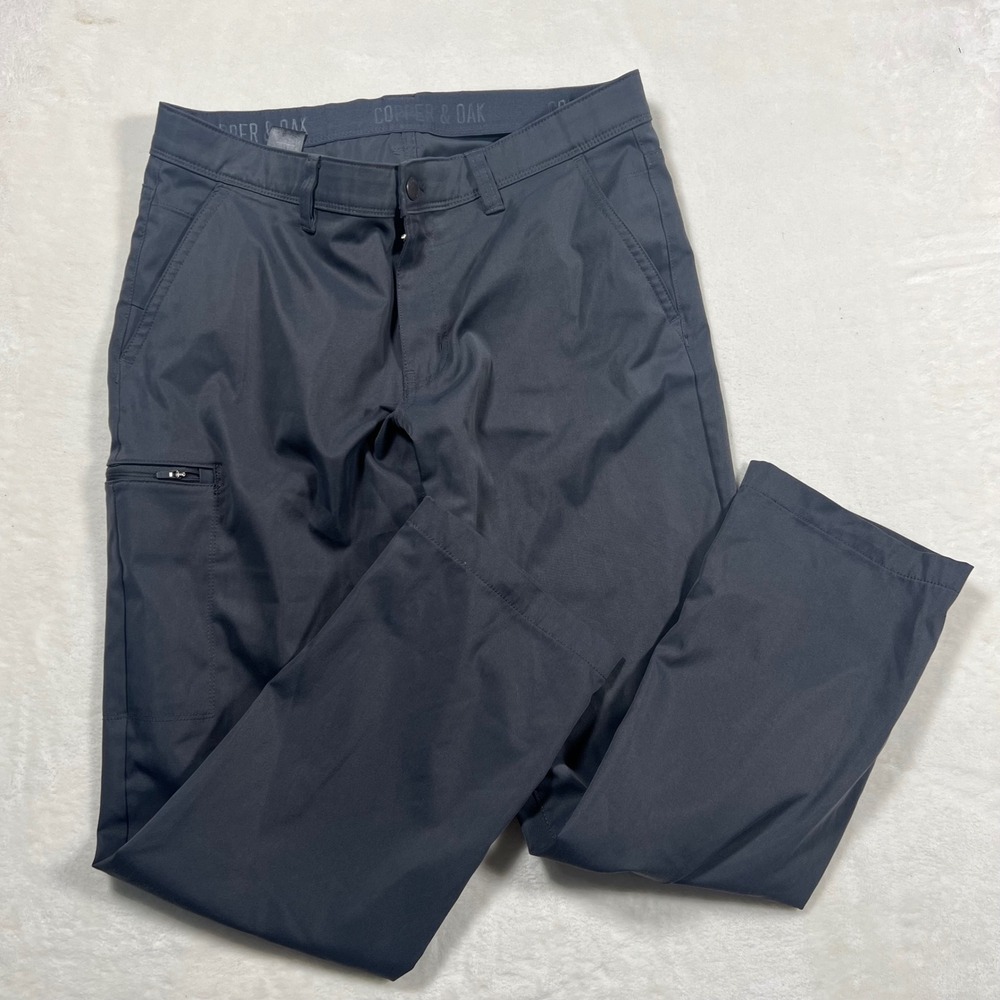 Copper & Oak Supply Co Mens Gray Straight Leg Utility Pants 34x30 Workwear